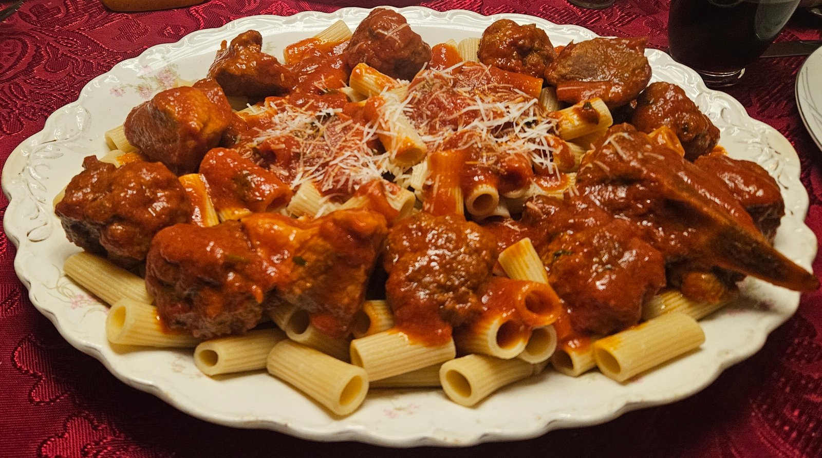Rigatoni and Meatballs